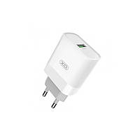 Сетевое зарядное устройство XO L63 QC3.0 с 1USB/15W Безопасное Белое Сетевое зарядное устройство "XO" L63 1 U