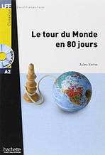 Книга французькою мовою A2. Le Tour du monde en 80 jours + CD audio MP3 (Verne)