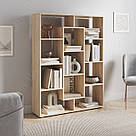 Дизайнерський книжковий відкритий стелаж на 11 осередків Вертикальна полиця для книг та квітів із ДСП, фото 4