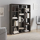 Дизайнерський книжковий відкритий стелаж на 11 осередків Вертикальна полиця для книг та квітів із ДСП, фото 5