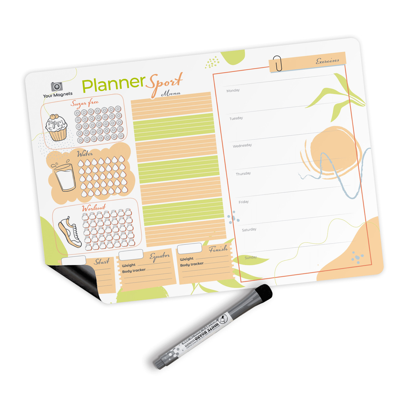 Магнітний планер спортивний A3  Тропік/Tropical, ENG, фото 1