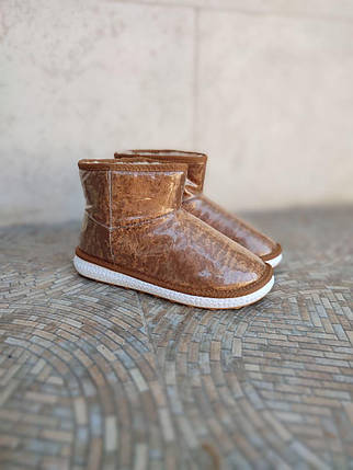 UGG CAMEL угги рыжие каракулевые женские силиковые полусапожки, фото 1