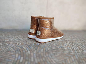 UGG CAMEL угги рыжие каракулевые женские силиковые полусапожки, фото 3