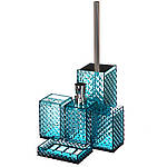 Стильний набір для ванної та туалету синій 5 предметів 273Jh