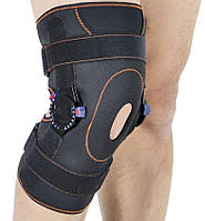 Коленный ортез с регулируемым шарниром ROM Super Ortho (бандаж на колено с ребрами жесткости)