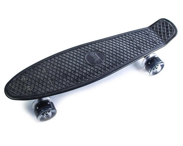 Пені Борд Penny Board 22" Black LED (Світяться колеса), фото 1