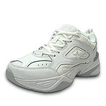 Кросівки жіночі весняні Nike Air Monarch 1 шкіряні зі шнурівкою білі демі осінь/весна, фото 6