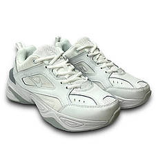 Кросівки жіночі весняні Nike Air Monarch 1 шкіряні зі шнурівкою білі демі осінь/весна, фото 4