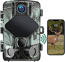 Камера дикої природи BuTure WiFi 24MP 4K, фотопастка для полювання