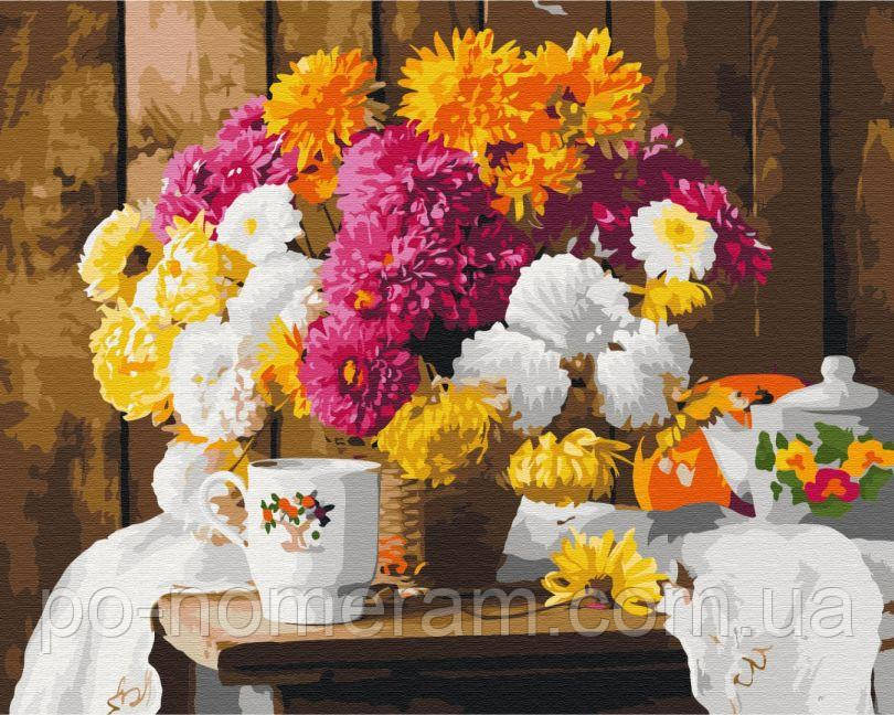 Картина за номерами BrushMe Осіннє чаювання (BSM-B52749) 40 х 50 см, фото 1