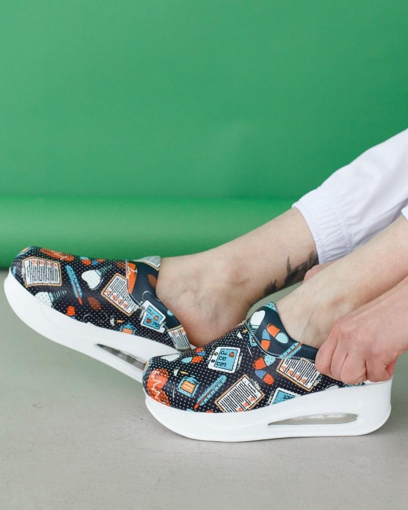 Медична взуття сабо "Cardio black" з підошвою AIR MAX розміри: 36, 39, 40