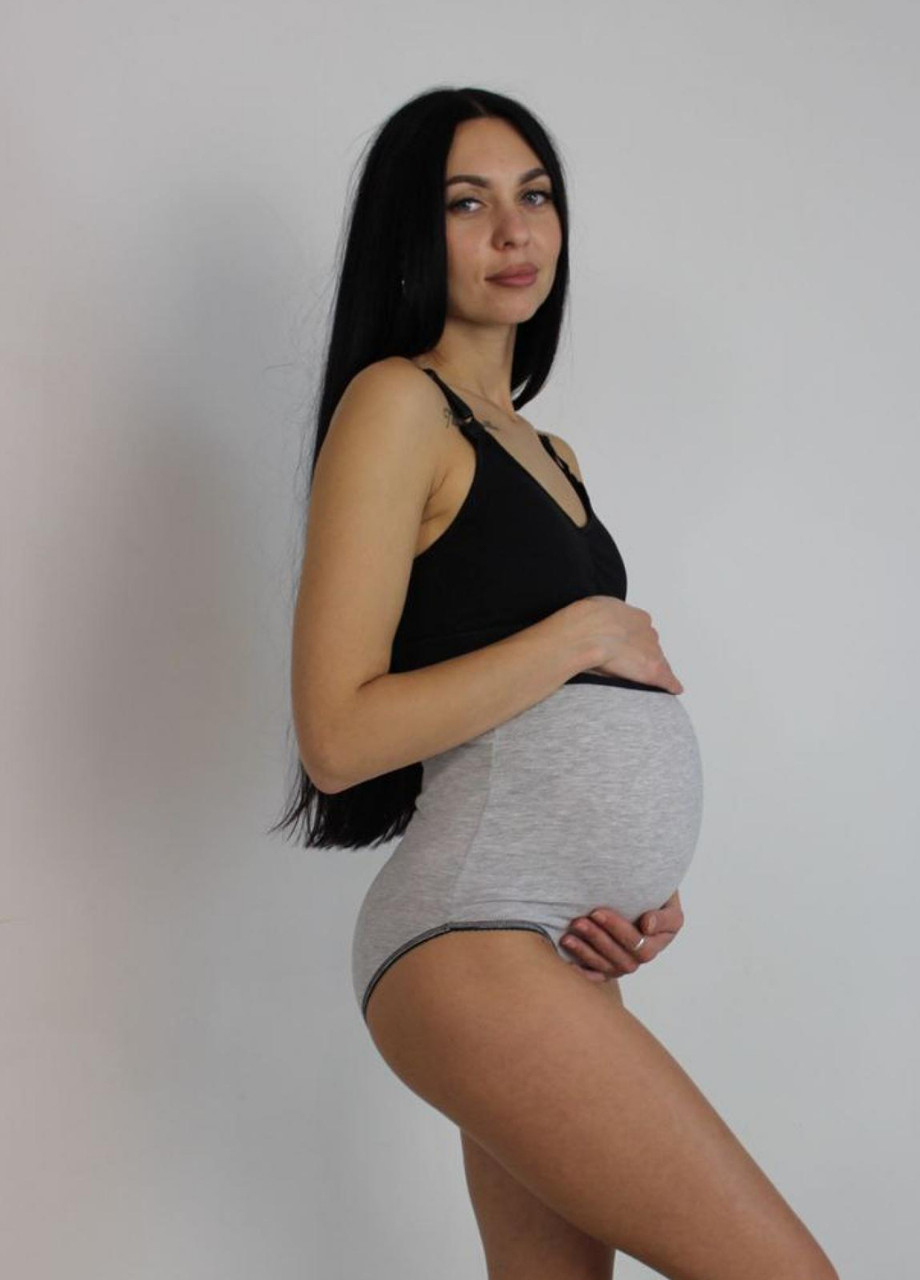 0026-4 Труси для вагітних на живіт Сірий HN