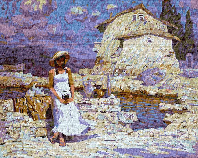 Акційна Картина за номерами Ідейка Продавчиня сувенірів ©tolstukhin artem (KHO2612) 40 х 50 см, фото 1