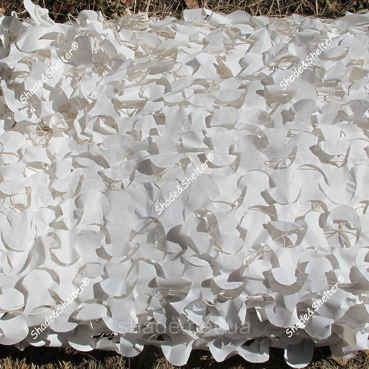 Сітка маскувальна на основі ПРО біла ЗСУ розмір 3х6м зима сніг білий