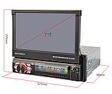 Автомагнітола автомобільна магнітола 1DIN 7188A Android 10 з виїзним 7 дюймовим сенсорним екраном, фото 7