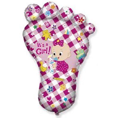 П'ята рожева 96 см Х 67 см куля фольга, фото 1