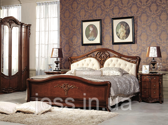 Двоспальне якісне ліжко бароко JOSS Роуз 220x213x150 cм, фото 2