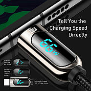 Кабель з дисплеєм для швидкої зарядки USB на Type-C BASEUS 66W 6A Display Fast Charging 1м (чорний), фото 4
