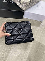 Женская брендовая сумка Prada Прада цвет черный, женские модные сумки, брендовые сумки