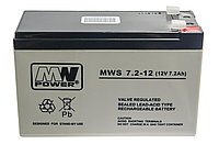 Аккумулятор 12V 7,2Ah свинцово-кислотный AGM (MWS 7.2-12) MNpower