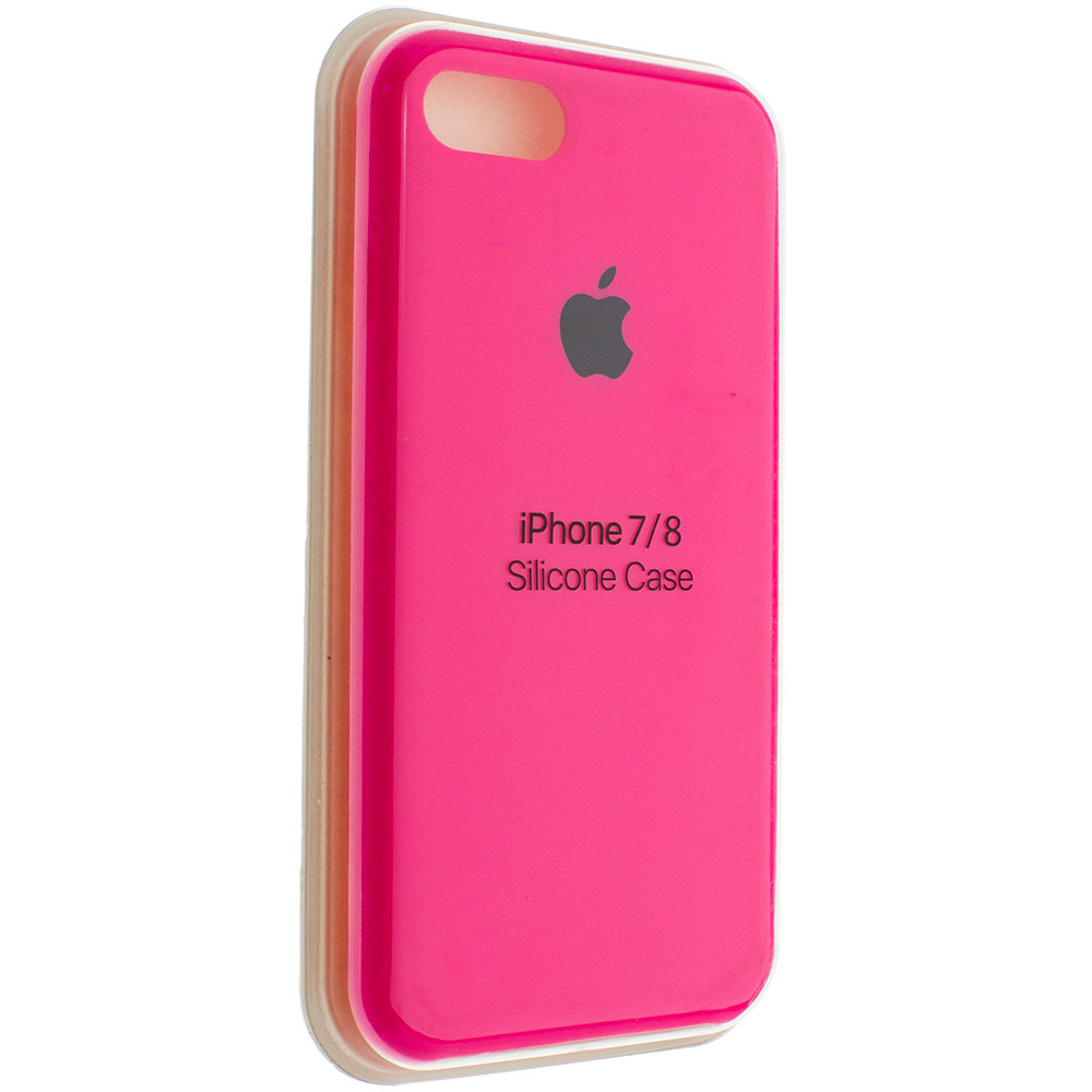 Чохол Silicone case iPhone 7, 8, SE 2020 Shiny Pink