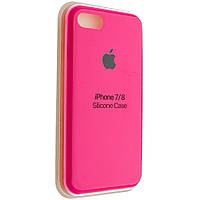 Чехол Silicone case iPhone 7, 8, SE 2020 Shiny Pink