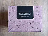 Стартовий набір для манікюру з лаками. Набір для нарощування нігтів. Набір для гель-лаку з лампою, фото 7