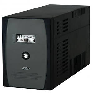 ДБЖ (UPS) line-interactive FSP EP1500 900W без 2*АКБ 3*Schuko 3*C14 USB, чорний б/в