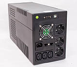 ДБЖ (UPS) line-interactive FSP EP1500 900W без 2*АКБ 3*Schuko 3*C14 USB, чорний б/в, фото 2