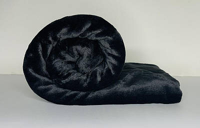 Плед дитячий на Кушетку Плюшевий чорний