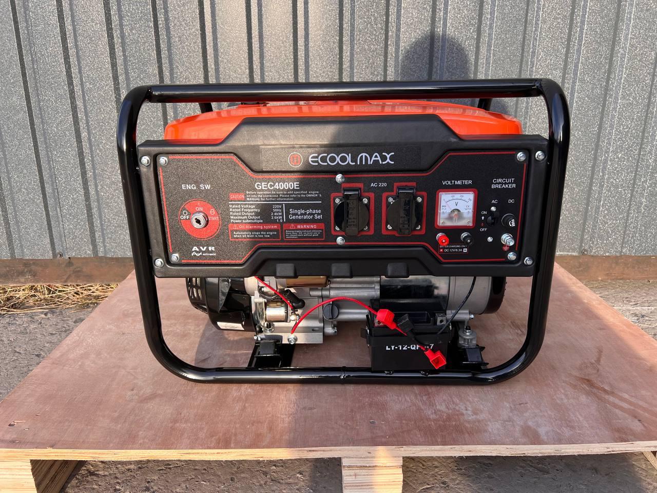 Генератор бензиновий ECOOL MAX GEC4000E, 2.6 кВт