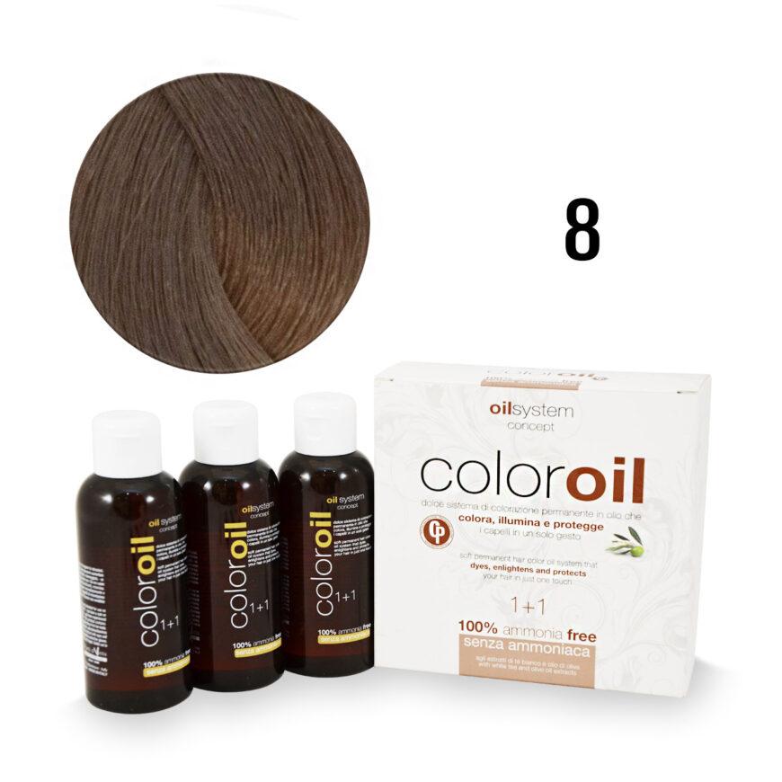 Color Oil Фарба для волосся безаміачна 8 Світлий блондин
