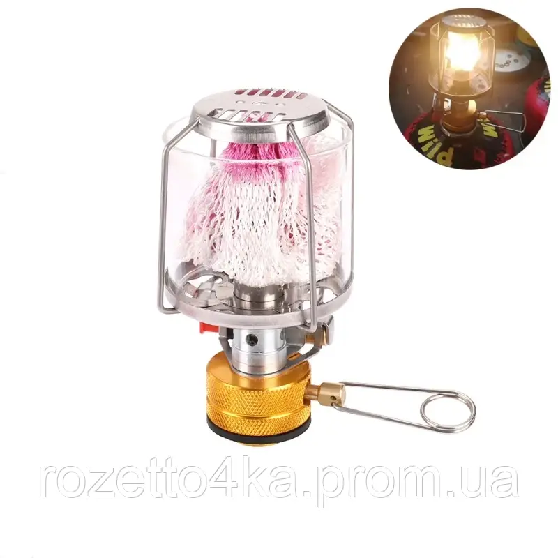 Лампа газова з п'єзопідпалювачем, світильник для намету на газі, портативна газова лампа