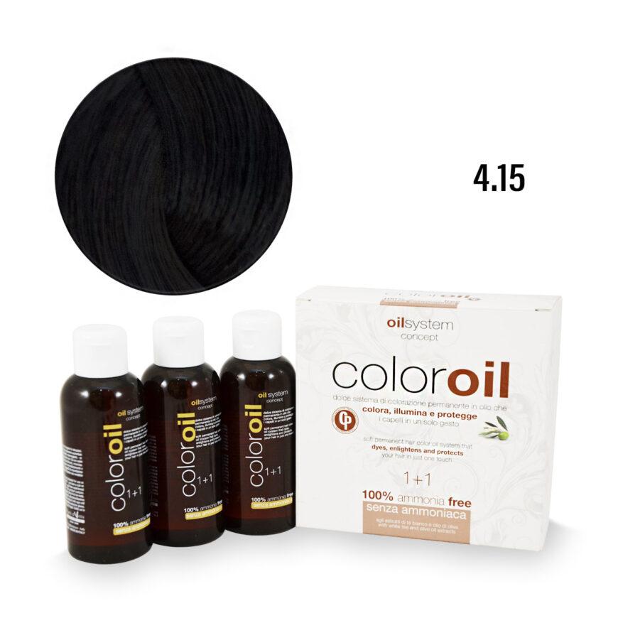 Color Oil Фарба для волосся безаміачна 4.15 Кофе