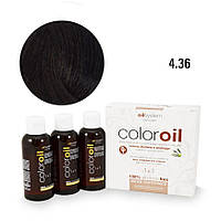 Color Oil Краска для волос безаммиачная 4.36 Каштан