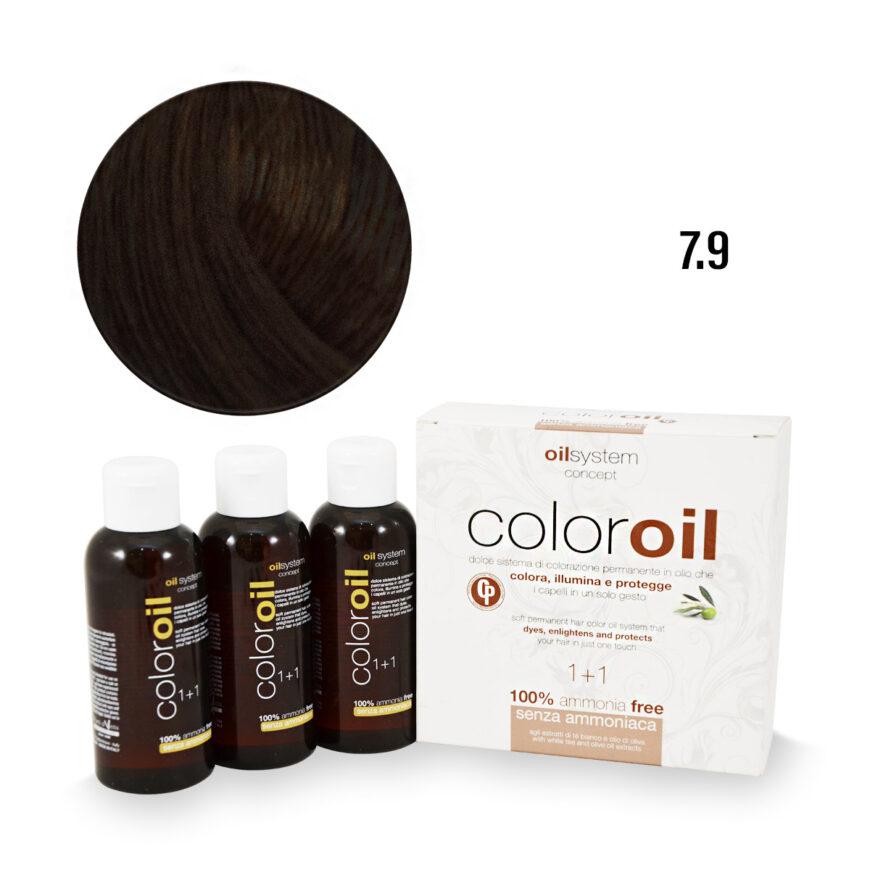 Color Oil Фарба для волосся безаміачна 7.9 Блондин коньяк