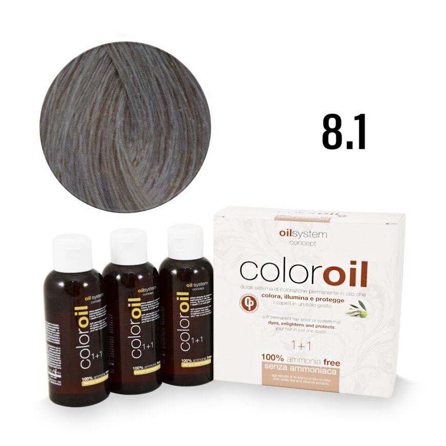 Color Oil Фарба для волосся безаміачна 8.1 Світло-попелястий блондин