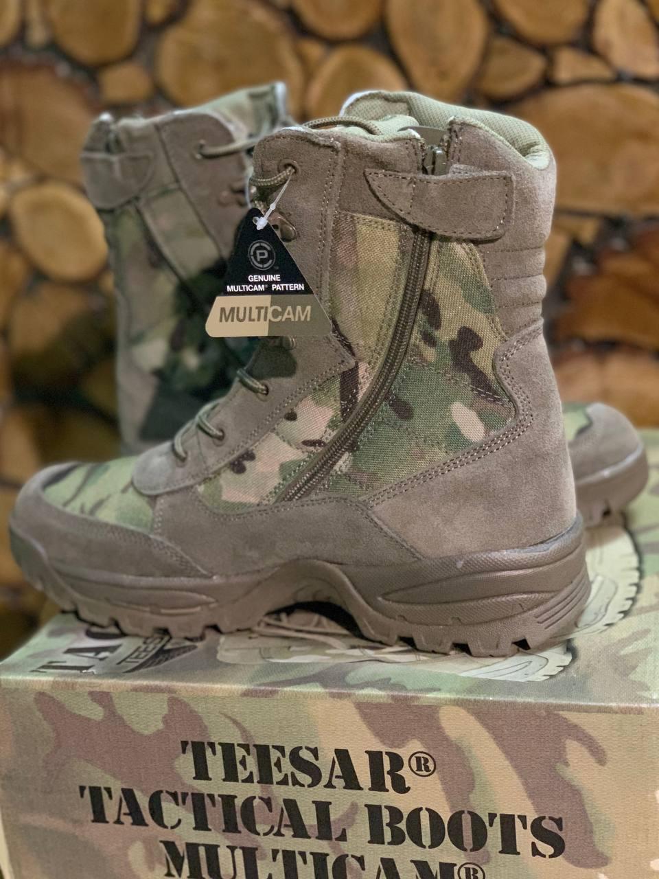 Mil Tec Teesar Tactical Boots YKK Zipper Multicam ID