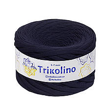 Трикотажна пряжа Trikolino, 5-7 мм., 100 м., Сапфіровий синій, нитки для в'язання