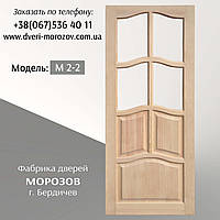 Двери межкомнатные дверное полотно под стекло, модель: М2/2