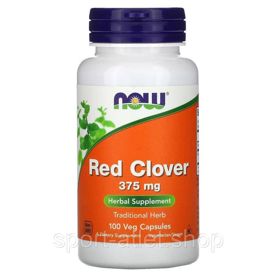 Натуральна добавка NOW Red Clover 375 mg, 100 вегакапсул, фото 1