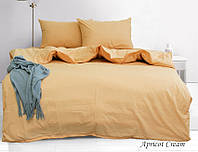 Полуторный комплект постельного белья из ранфорса ТМ TAG 1,5-спальный однотонный Apricot Cream