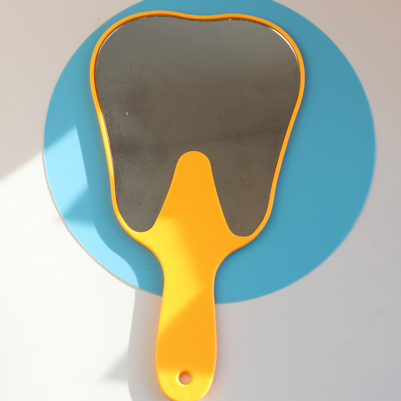 Зеркало оглядове в формі зуба (Жовтий)