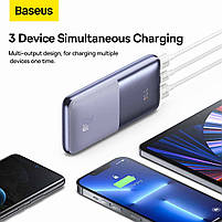 Зовнішній акумулятор Powerbank Baseus 10000MAH 22.5W QC PD 2XUSB USB-C Фіолетовий, фото 3