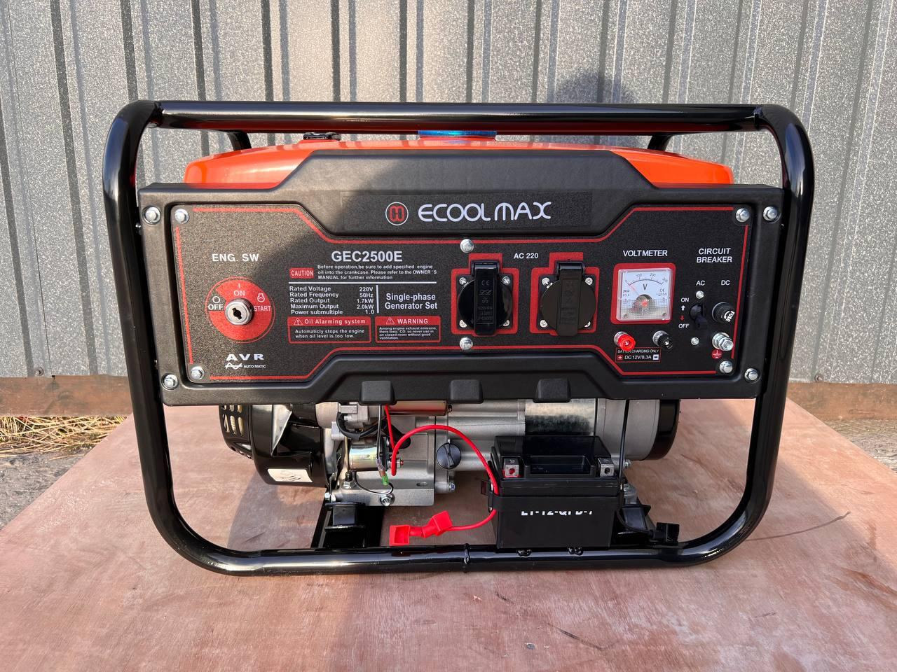 Генератор бензиновий ECOOL MAX GEC2500E, 2.0 кВт, фото 1