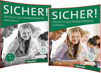 Sicher!. Kursbuch+Arbeitsbuch. C1. Комплект книг з німецької мови. Підручник+Зошит. Hueber