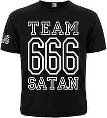 Футболка Team Satan — 666 (white), Розмір L