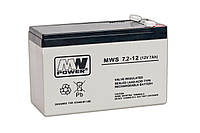 Батарея (Аккумулятор) 12V 7.2Ah AGM MW Power (MWS 7.2-12) серая новая