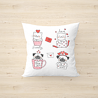 Подушка декоративна. Подарунок до дня закоханих 35х35см