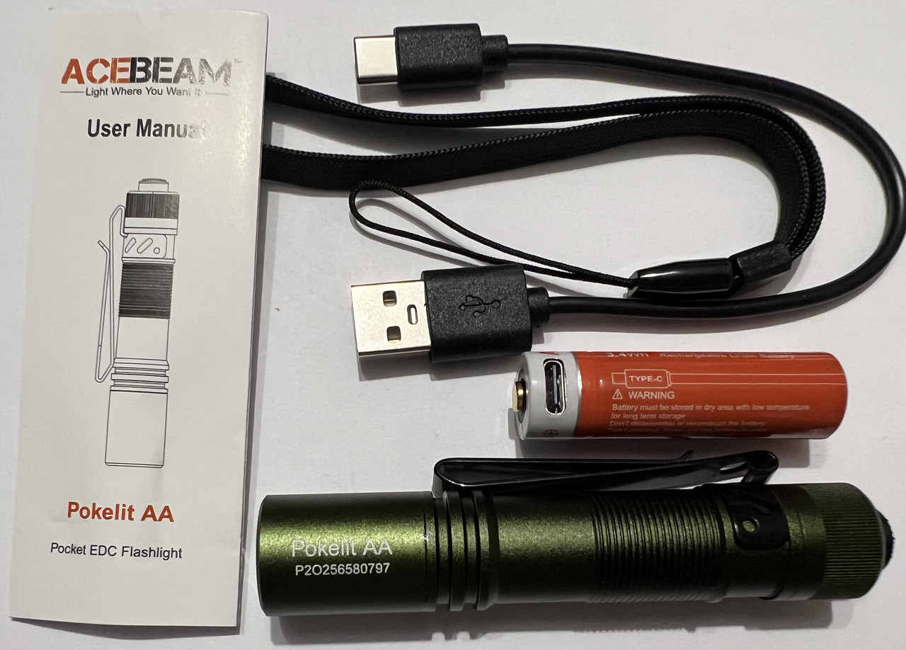 Ліхтар Acebeam Pokelit AA темно-зелений NICHIA 219F